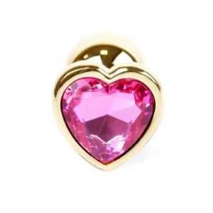 MyLove Toys - Jewellery Gold  Heart PLUG- Pink