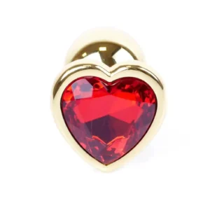 MyLove Toys - Jewellery Gold  Heart PLUG- Red