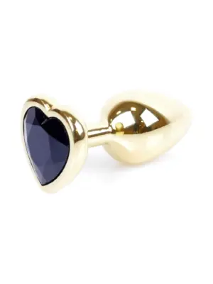 Plug-Jewellery Gold  Heart PLUG- Black