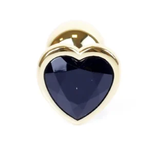 MyLove Toys - Jewellery Gold  Heart PLUG- Black