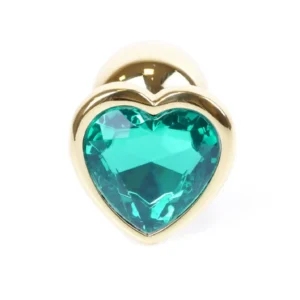 MyLove Toys - Jewellery Gold  Heart PLUG- Green