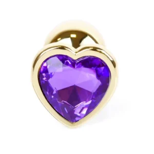MyLove Toys - Jewellery Gold  Heart PLUG- Purple