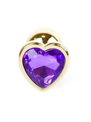 MyLove Toys - Jewellery Gold  Heart PLUG- Purple