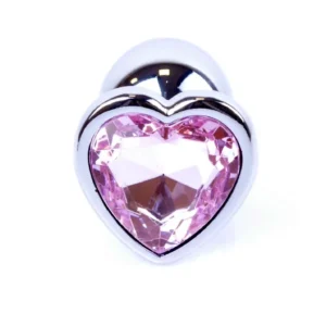 MyLove Toys - Jewellery Silver  Heart PLUG- Rose