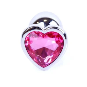 MyLove Toys - Jewellery Silver  Heart PLUG- Pink