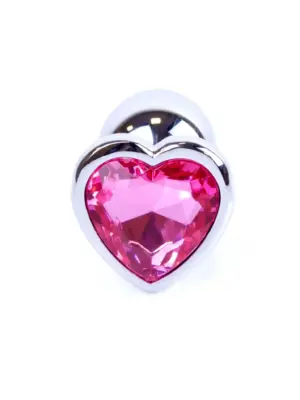 MyLove Toys - Jewellery Silver  Heart PLUG- Pink