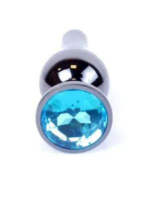 MyLove Toys - Jewellery Dark Silver BUTT PLUG- Light Blue