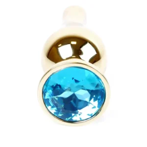 MyLove Toys - Jewellery Gold BUTT PLUG- Light Blue