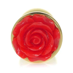 MyLove Toys - Jewellery Gold PLUG ROSE- Red