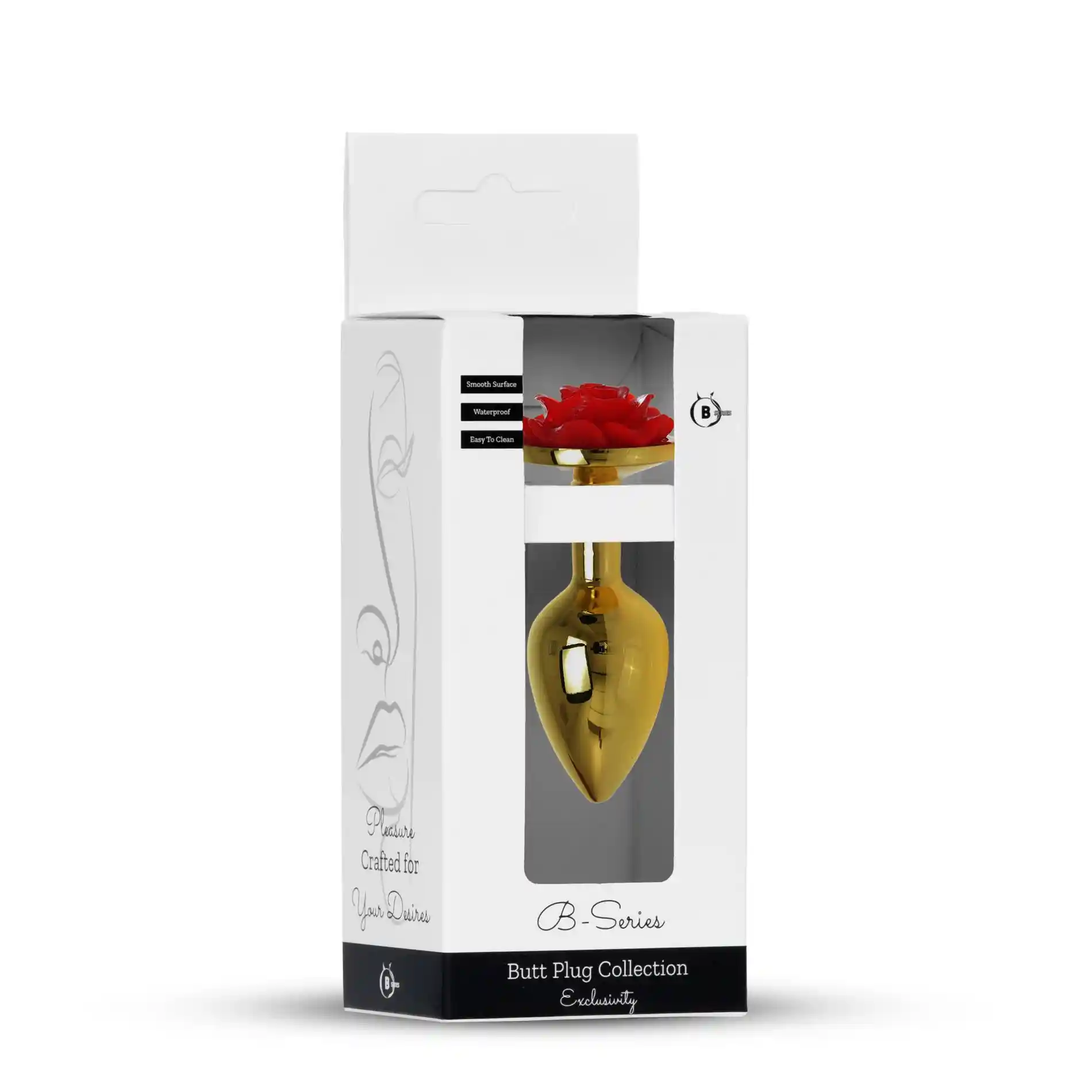 Plug-Jewellery Gold PLUG ROSE- Red - obrazek 7