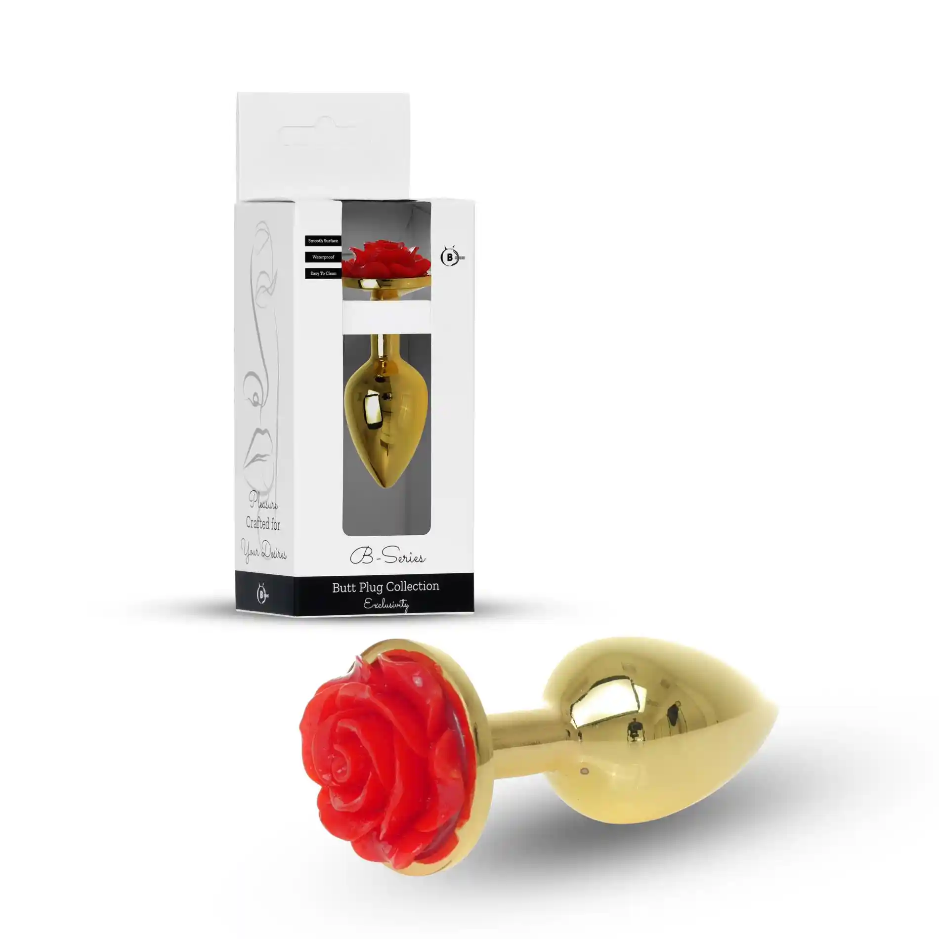 Plug-Jewellery Gold PLUG ROSE- Red - obrazek 9