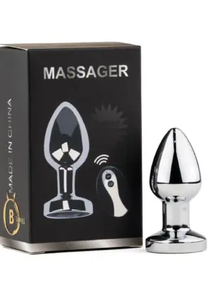 Metal Butt Plug S Vibrator USB - Remote Control