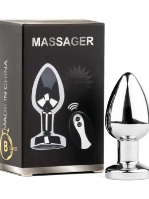 Metal Butt Plug M Vibrator USB - Remote Control