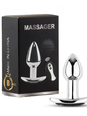 Metal Butt Plug S Vibrator USB - Remote Control