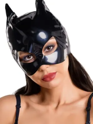Glossy, Wetlook Cat Mask ANN - black OneSize