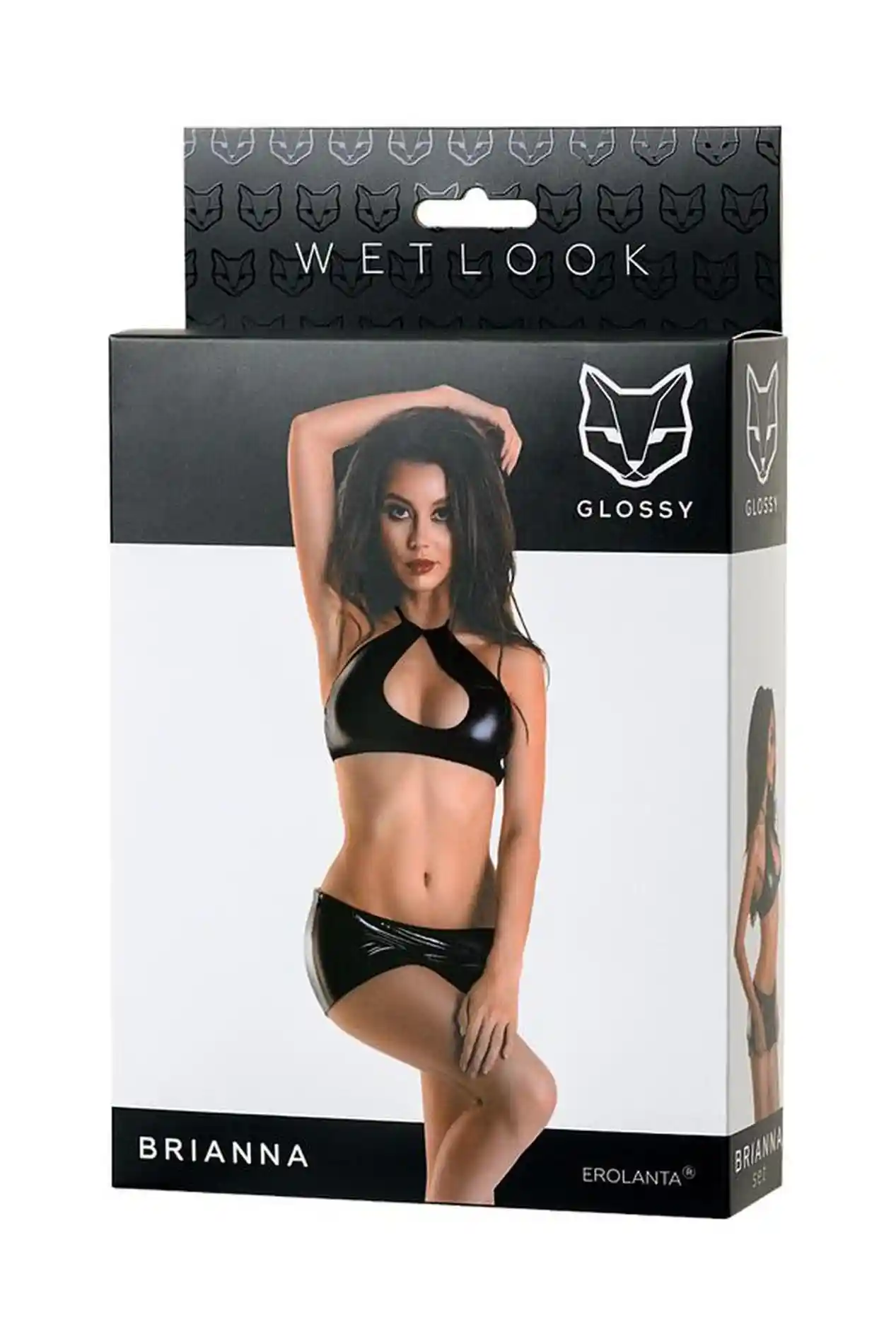Wetlook shiny set BRIANNA - black M - obrazek 5