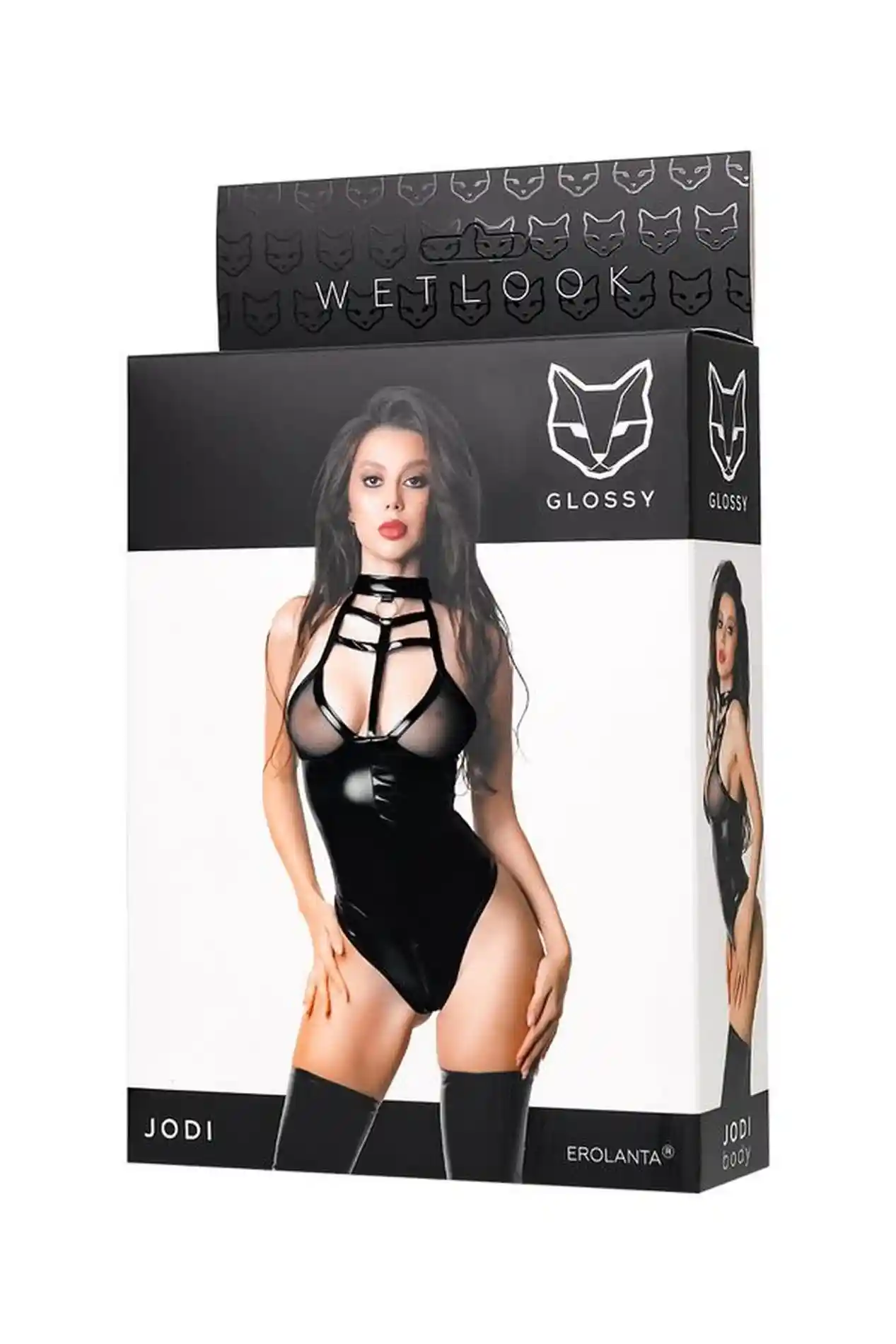 Wetlook body Jodi - black L - obrazek 7