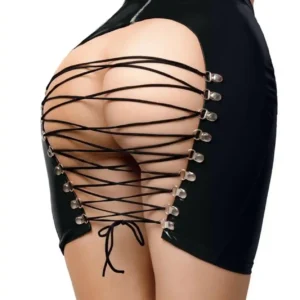 Wetlook skirt Leanne - black M