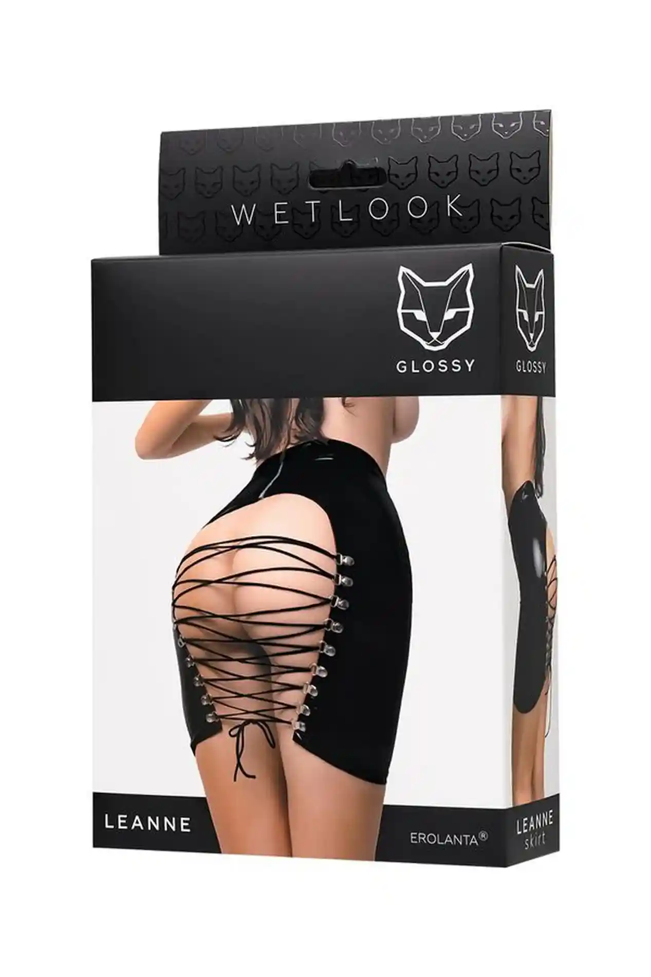 Wetlook skirt Leanne - black S - obrazek 5