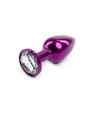 Purple Butt Plug with White Diamond
