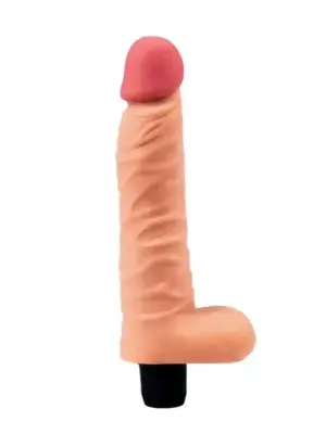 Soft vibrator with testicles 21 cm – The Real Deal