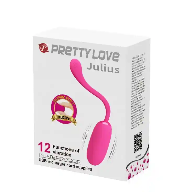 PRETTY LOVE - JULIUS EGG Pink 12 function vibrations - obrazek 7