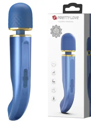 PRETTY LOVE - Colorful Massager Blue, 7 vibration functions 5 levels of speed control