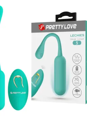 PRETTY LOVE - LECHIES  Dream chaser 5, Green, Wireless remote control 12 vibration functions Memory function