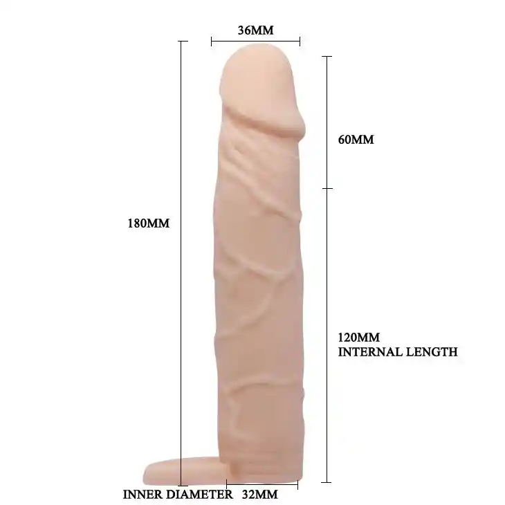 PRETTY LOVE - PENIS SLEEVE 7"" LARGE - obrazek 5