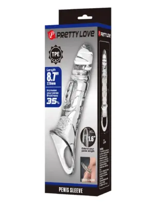 Pretty Love Penis Sleeve 8.7" Extender – Clear