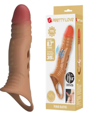 Pretty Love 8.7" Vibrating Penis Sleeve Extender