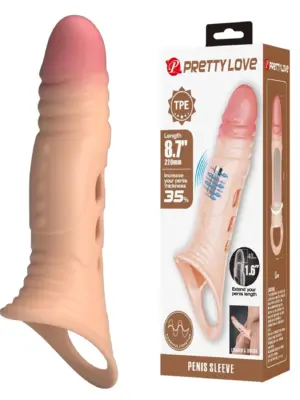 Pretty Love 8.7" Vibrating Penis Sleeve