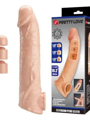 Pretty Love Extension Penis Sleeve with Modular Length Blocks – 26 cm