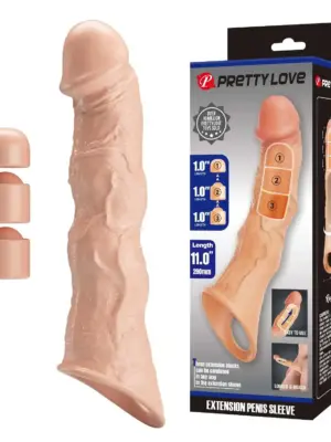 Pretty Love Extension Penis Sleeve with Modular Length Blocks – 28 cm