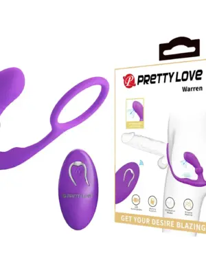 PRETTY LOVE - Warren Purple, Wireless remote control 12 pulse wave settings 12 vibration functions