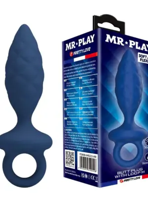 MR. PLAY Butt Plug with Loop – Size M