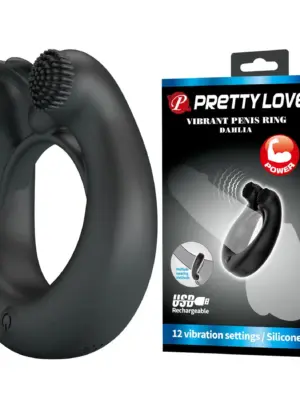 VIBRANT PENIS RING DAHLIA, 12 vibration functions memory function