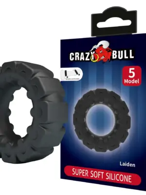 Crazy Bull Laiden Super Soft Silicone Cock Ring – Black