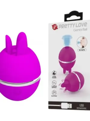 Stymulator PRETTY LOVE Gemini Ball, Silikonowy, USB rechargeable