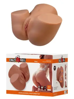 Crazy Bull Briony Realistic Vagina & Anal Masturbator with Vibrations – Brown