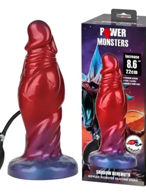 Dildo Silikonowy z Systemem Inflacji - Power Monsters Shadow Behemoth 22 cm