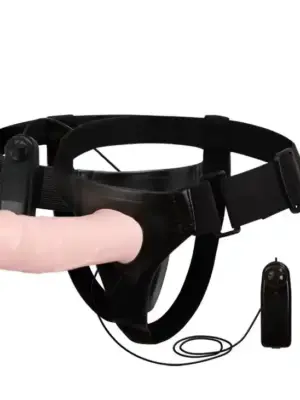 Strap-on z Wibracjami i Regulacją - Żel XXL