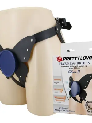 Pretty Love Caldric II Black & Blue Universal Harness Briefs