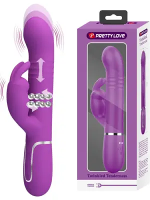 PRETTY LOVE - Coale Purple, 7 vibration functions 4 rotation functions 4 thrusting settings