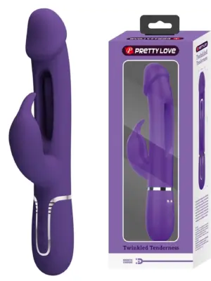 PRETTY LOVE - Kampas dark Purple, 7 vibration functions 4 licking settings