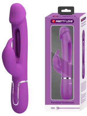PRETTY LOVE - Kampas Purple, 7 vibration functions 4 licking settings