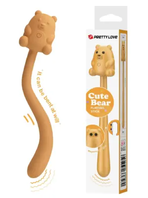 CUTE BEAR, Flirting Stick, 7 vibration functions, Magnetic USB charging