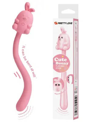 CUTE BUNNY, Flirting Stick, 7 vibration functions, Magnetic USB charging