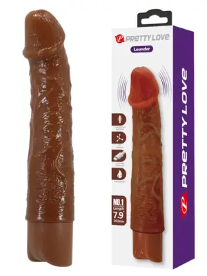 Pretty Love Leander Realistic Vibrating Dildo (Brown Edition)