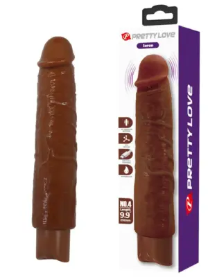 Pretty Love Soren Realistic Vibrating Dildo (Brown Edition)